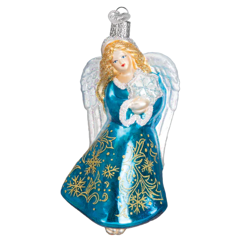 Old World Christmas - Glistening Snowflake Angel Ornament