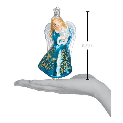 Old World Christmas - Glistening Snowflake Angel Ornament