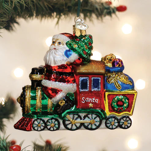 Old World Christmas - Santa On Locomotive Ornament