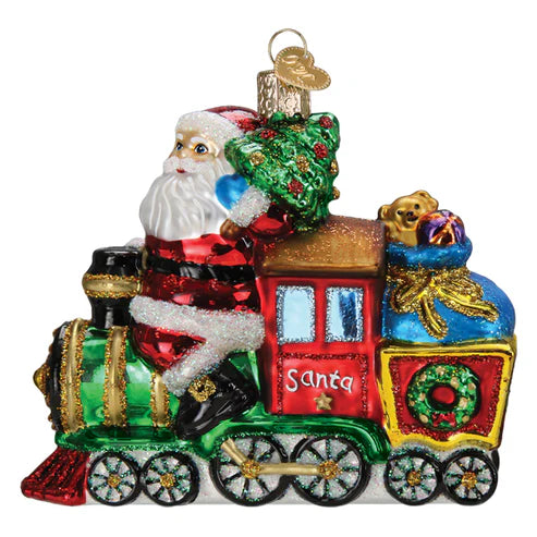 Old World Christmas - Santa On Locomotive Ornament