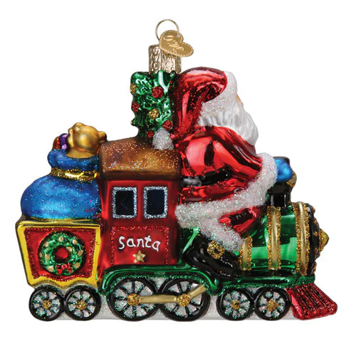 Old World Christmas - Santa On Locomotive Ornament