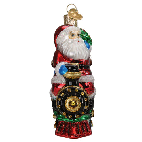 Old World Christmas - Santa On Locomotive Ornament